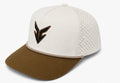 Off-White/Caramel Snapback with Leather Down Yonder Logo patch