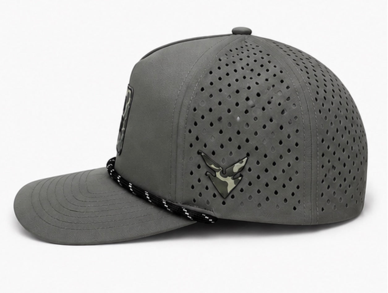 Grey/Black Rope with Low Tide Camo Down Yonder Apparel Patch