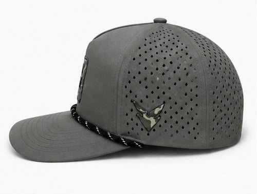 Grey/Black Rope with Low Tide Camo Down Yonder Apparel Patch