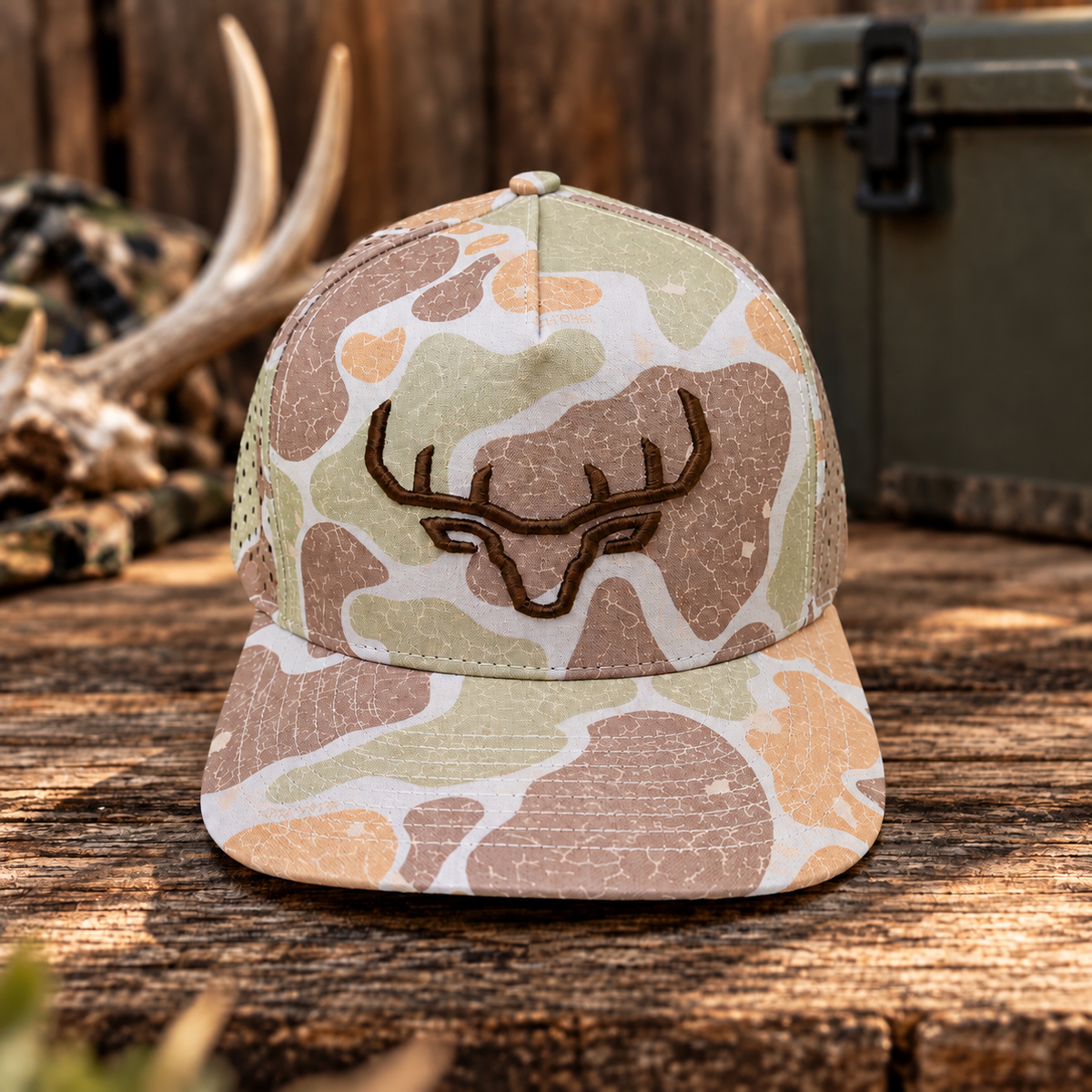 Brush Camo Snapback w/ Down Yonder Embroidered Deer Logo